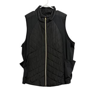 Maurices Women’s Plus Size 2X Quilted Black Vest